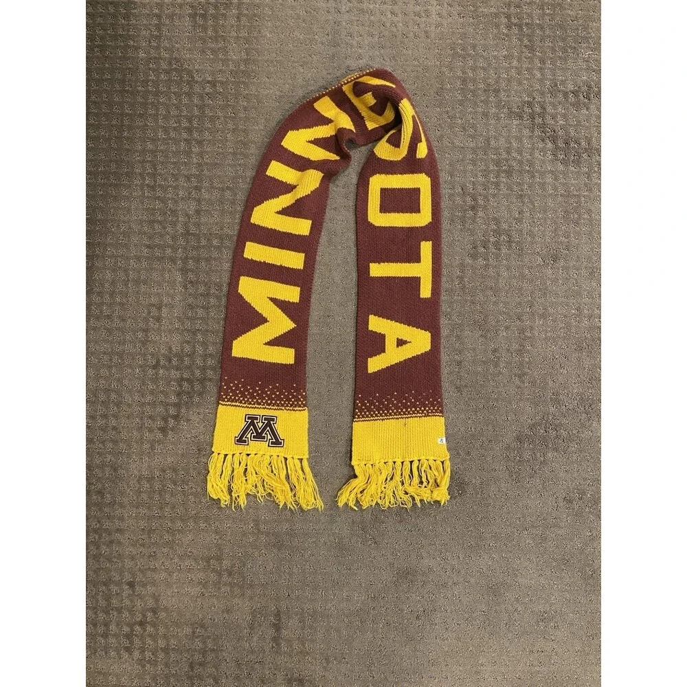 University of Minnesota Gophers Knit Scarf –Maroon & Gold Unisex – 6.5 Feet Long